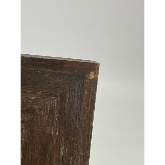 TEXAS ARTIST M. VERMILLION SIGNED OIL LANDSCAPE PAINTING-CABIN YELLOW SKY TREES - Picture 10 of 14